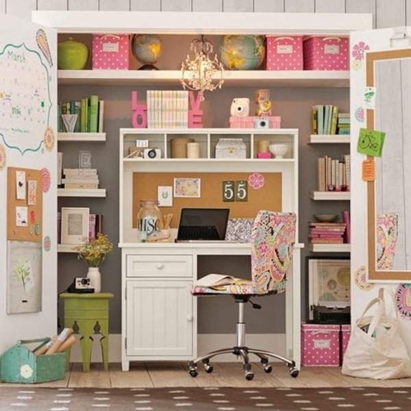 cool-and-stylish-pink-office-with-closet-ideas